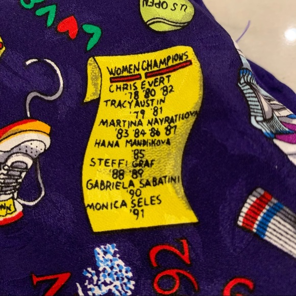 Nicole Miller Accessories - Vintage Nicole Miller US Open 1992 Silk Scarf